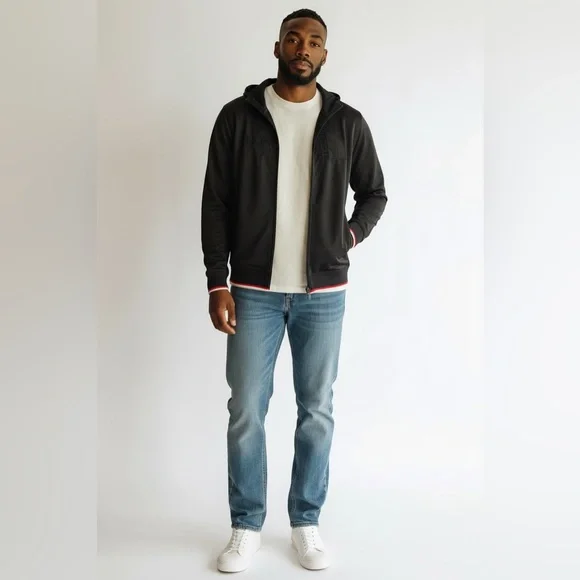 The North Face Men’s Medium Full Zip Hoodie Jacket Black Fleece Lined - Picture 14 of 16